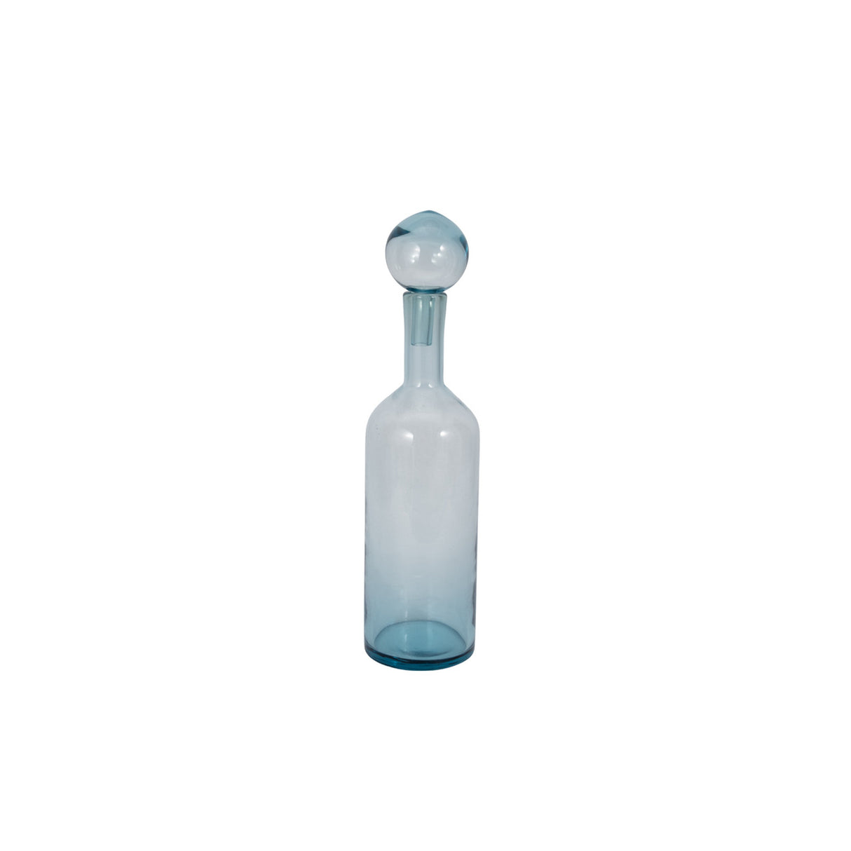 20" Glass Bottle With Stopper, Light Blue from Sagebrook Home - Luna Furniture