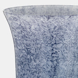 20", Glass Vase W/metal Base, Blue from Sagebrook Home - Luna Furniture