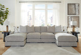 Aslan Court Pebble 4-Piece Double Chaise Sectional from Ashley - Luna Furniture