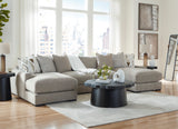 Aslan Court Pebble 4-Piece Double Chaise Sectional from Ashley - Luna Furniture