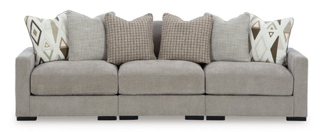 Aslan Court Pebble 3-Piece Sofa Sectional from Ashley - Luna Furniture