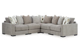 Aslan Court Pebble 5-Piece Sectional -  Ashley - Luna Furniture