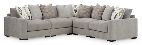 Aslan Court Pebble 5-Piece Sectional from Ashley - Luna Furniture