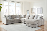 Aslan Court Pebble 6-Piece Sectional with Chaise -  Ashley - Luna Furniture