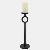 21"h Metal Candle Holder, Black from Sagebrook Home - Luna Furniture