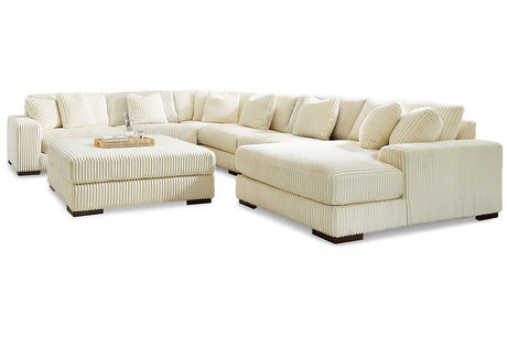 Lindyn Ivory 6-Piece Sectional with Chaise and Ottoman -  Ashley - Luna Furniture