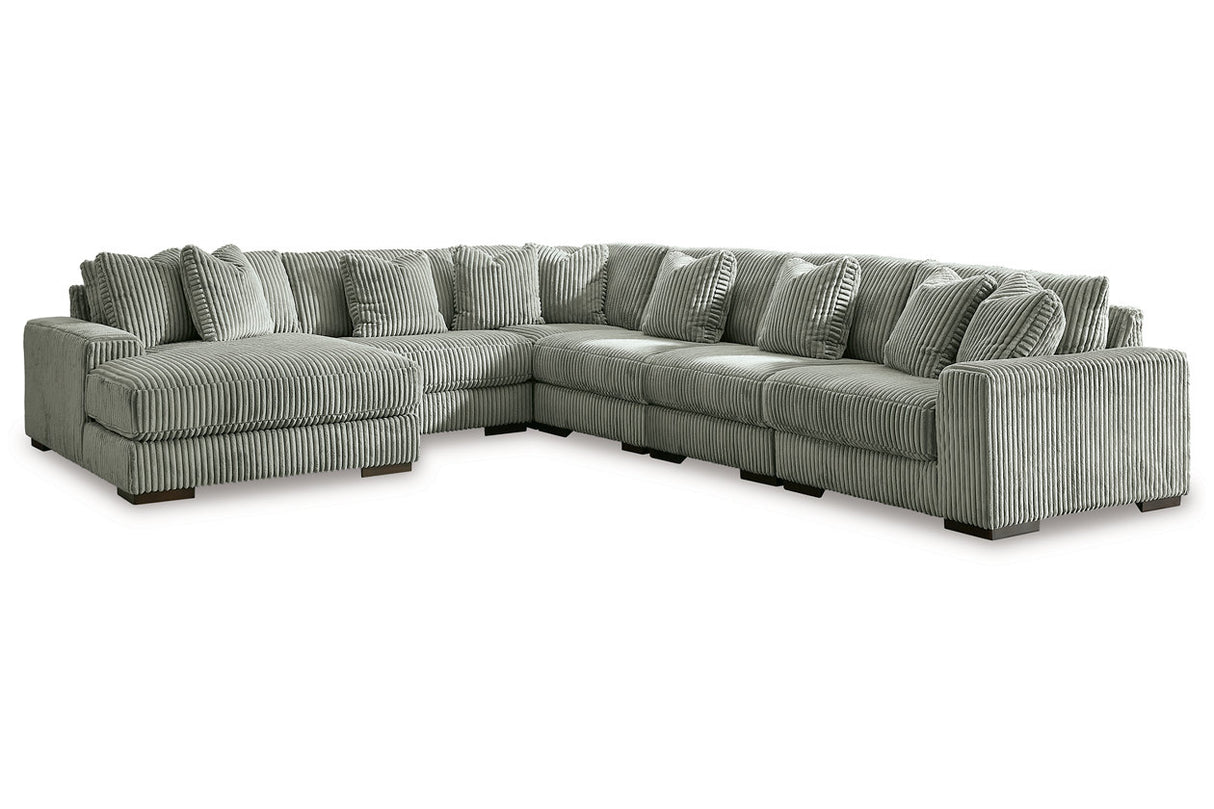 Lindyn Fog 6-Piece Sectional with Chaise -  Ashley - Luna Furniture