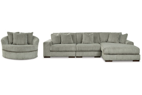 Lindyn Fog 3-Piece Sectional and Chair from Ashley - Luna Furniture