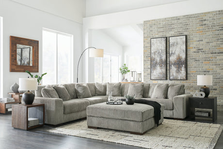 Lindyn Fog 5-Piece Sectional and Ottoman from Ashley - Luna Furniture