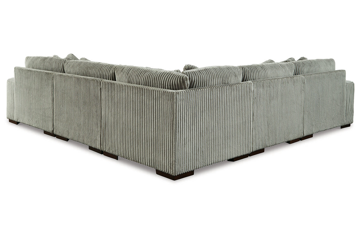 Lindyn Fog 5-Piece Sectional and Ottoman -  Ashley - Luna Furniture