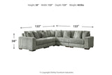 Lindyn Fog 5-Piece Sectional and Ottoman -  Ashley - Luna Furniture