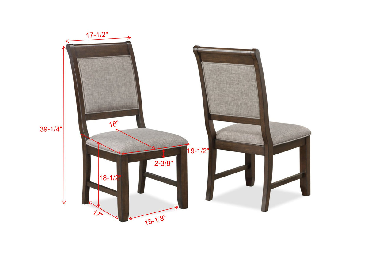 Tarin Brown Dining Chair, Set of 2 -  Crown Mark - Luna Furniture