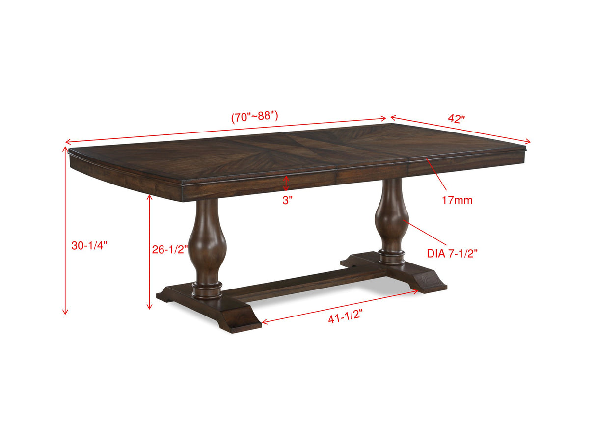 Tarin Brown Extendable Dining Table