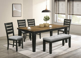 Bardstown Charcoal/Wheat Extendable Dining Set -  Crown Mark - Luna Furniture