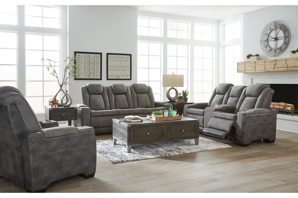 Next-Gen DuraPella Slate Power Reclining Sofa, Loveseat and Recliner -  Ashley - Luna Furniture