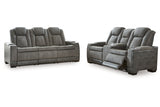 Next-Gen DuraPella Slate Power Reclining Sofa and Loveseat -  Ashley - Luna Furniture