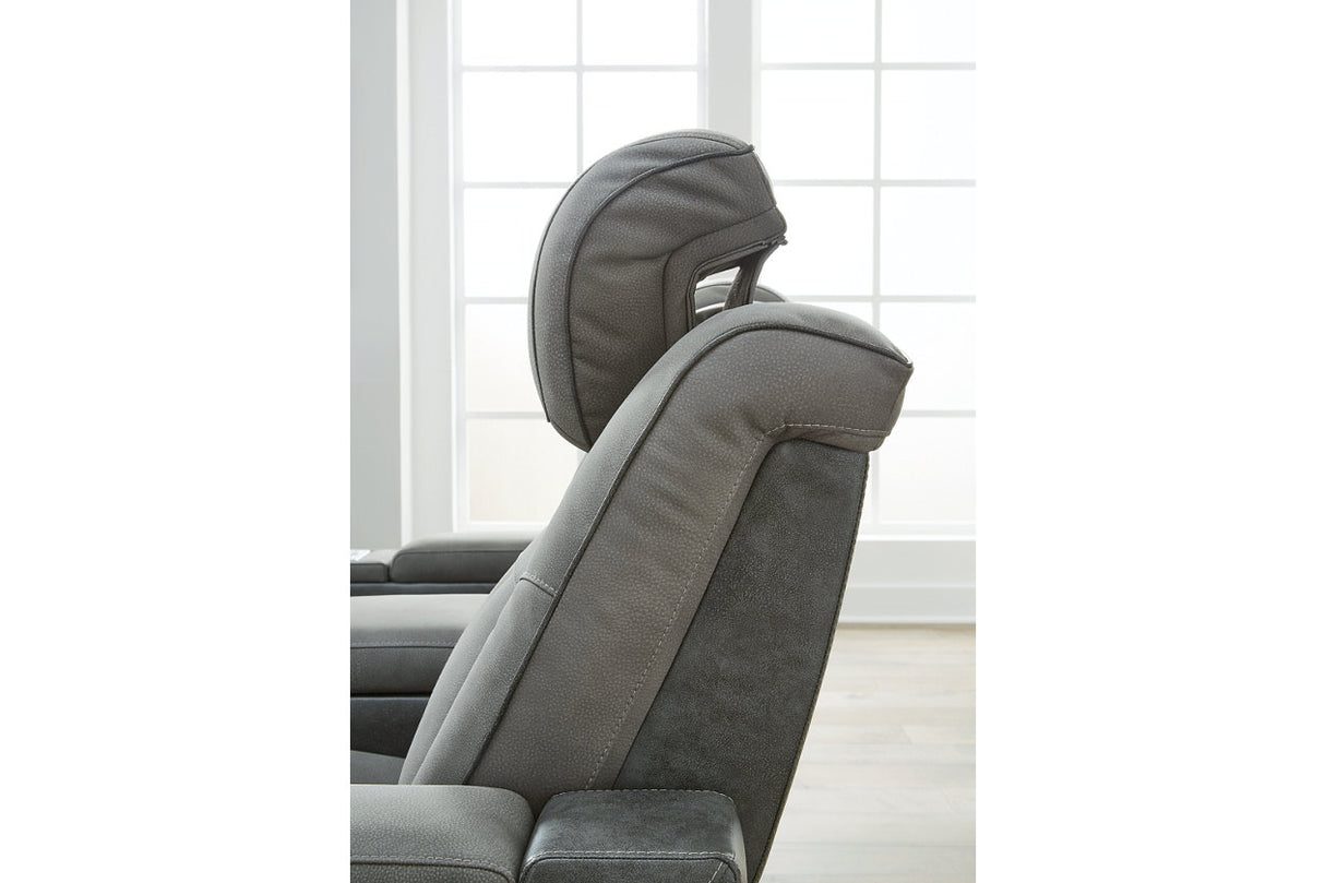 Next-Gen DuraPella Slate Power Reclining Sofa, Loveseat and Recliner -  Ashley - Luna Furniture