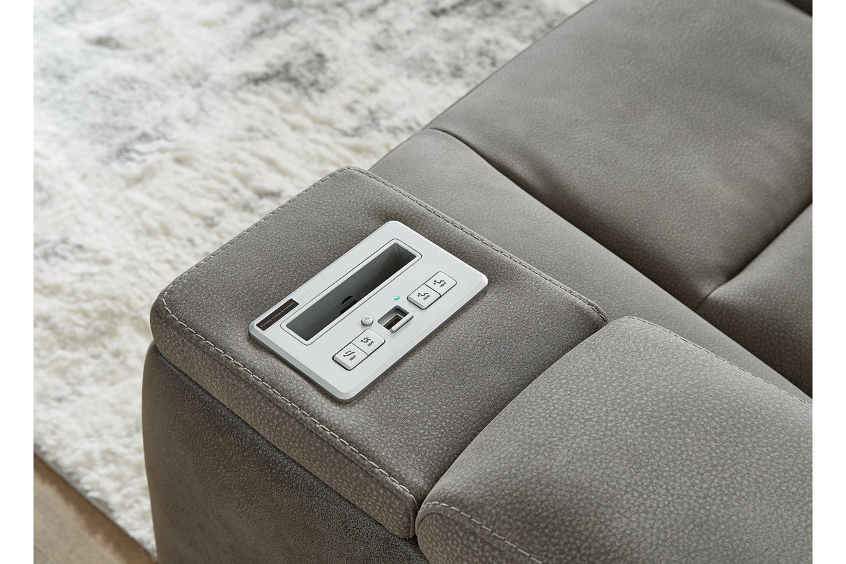 Next-Gen DuraPella Slate Power Reclining Sofa, Loveseat and Recliner -  Ashley - Luna Furniture