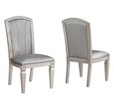 Klina Silver Champagne Dining Chair, Set of 2 -  Crown Mark - Luna Furniture