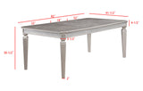 Klina Silver Champagne Extendable Dining Table -  Crown Mark - Luna Furniture