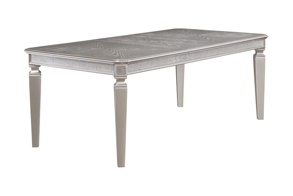 Klina Silver Champagne Extendable Dining Table -  Crown Mark - Luna Furniture