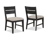 Mathis Black/Gray Dining Chair, Set of 2 -  Crown Mark - Luna Furniture