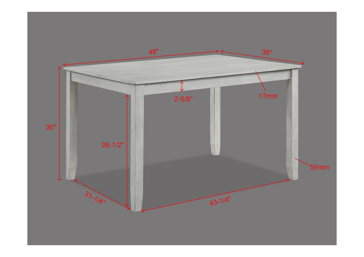 Henderson Driftwood 5-Piece Dining Set -  Crown Mark - Luna Furniture