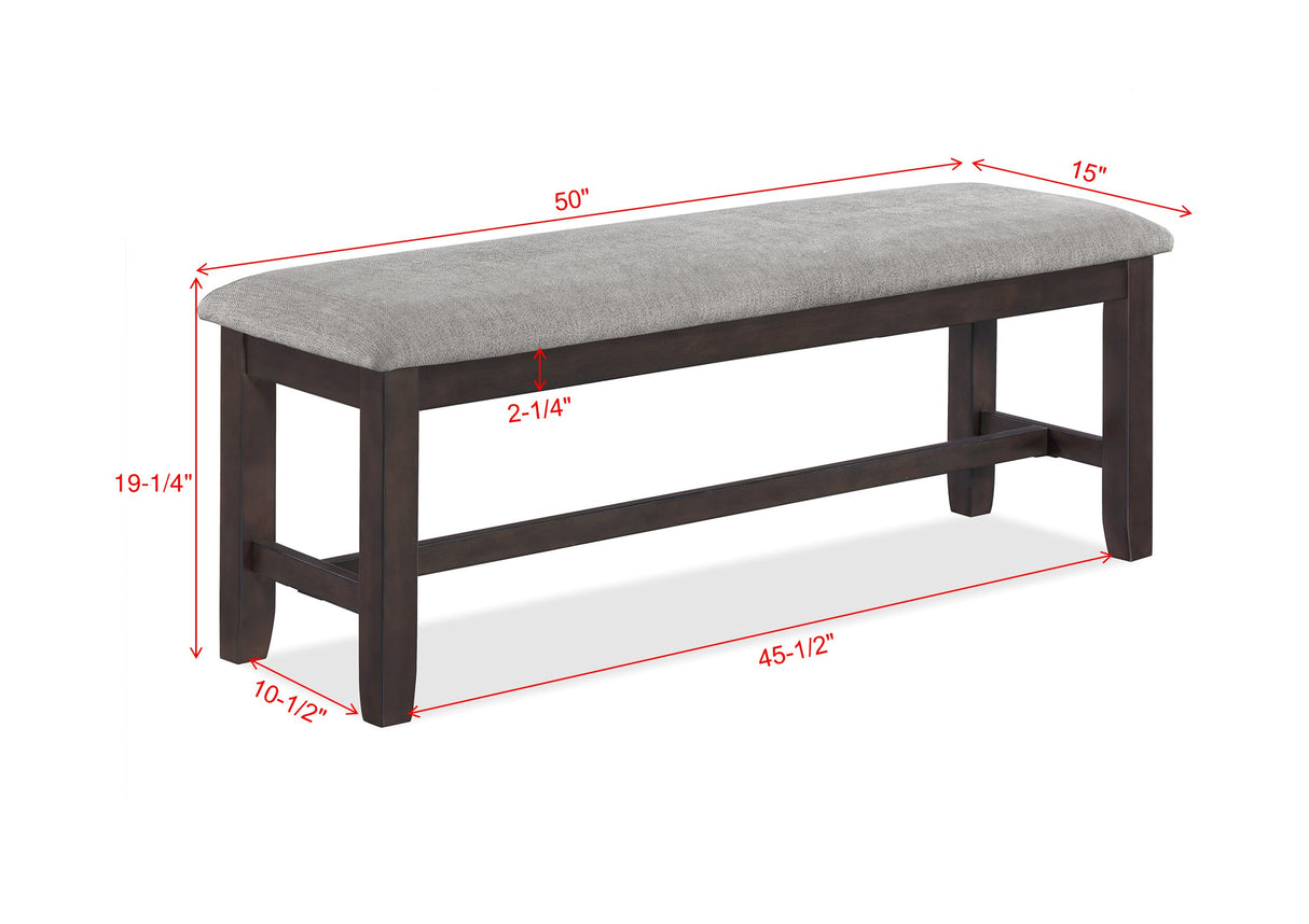 Branson Brown Dining Bench -  Crown Mark - Luna Furniture