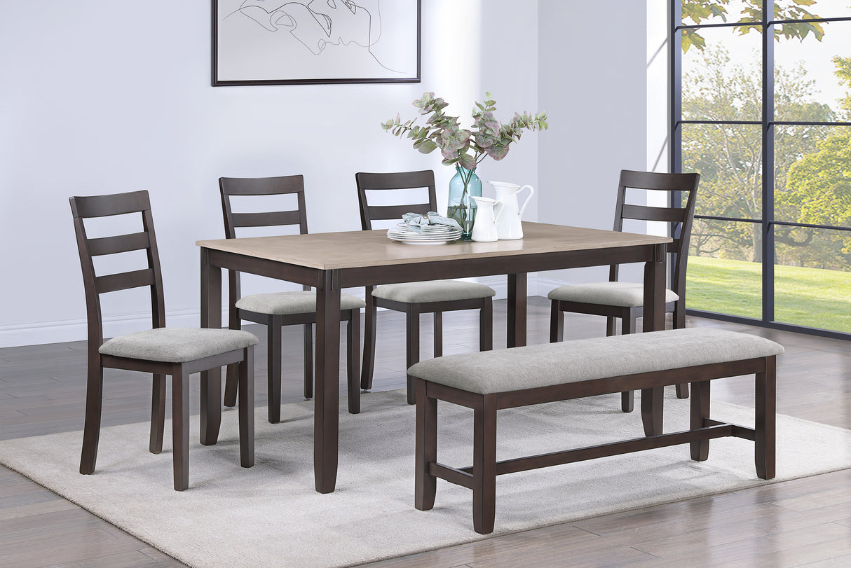 Branson Brown Dining Set -  Crown Mark - Luna Furniture