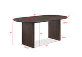 Cullen Espresso Oval Dining Set -  Crown Mark - Luna Furniture