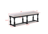 Regent Charcoal Black Dining Bench -  Crown Mark - Luna Furniture