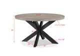 Stevens Charcoal Black/Light Brown Dining Table -  Crown Mark - Luna Furniture