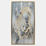 22x42 S/3 Abstract Canvas, Multi On Gold Frame from Sagebrook Home - Luna Furniture