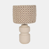 23"ceramic Table Lamp With Macrame Shade from Sagebrook Home - Luna Furniture