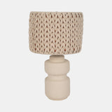 23"ceramic Table Lamp With Macrame Shade from Sagebrook Home - Luna Furniture