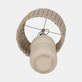 23"ceramic Table Lamp With Macrame Shade from Sagebrook Home - Luna Furniture