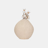 23" White Sand Shell Vase, White from Sagebrook Home - Luna Furniture