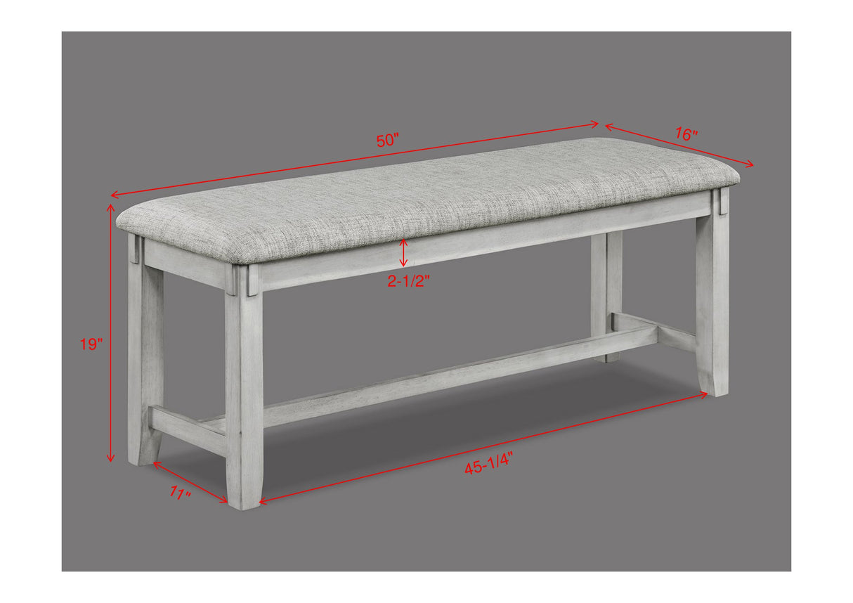 Clara Drift Wood Dining Bench -  Crown Mark - Luna Furniture