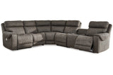 Hoopster Gunmetal 6-Piece Power Reclining Sectional -  Ashley - Luna Furniture