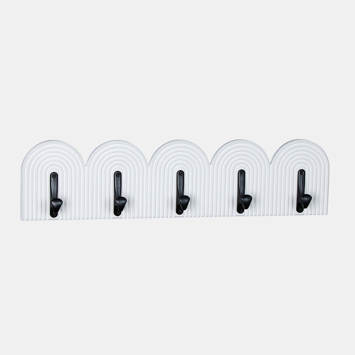 24" 5-arch Wall Hooks, White from Sagebrook Home - Luna Furniture