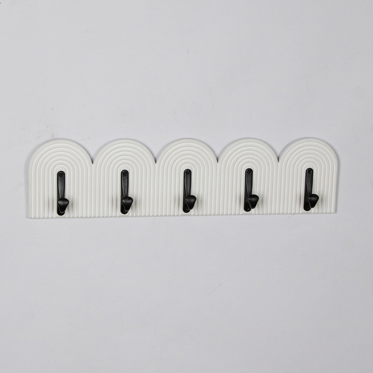 24" 5-arch Wall Hooks, White from Sagebrook Home - Luna Furniture