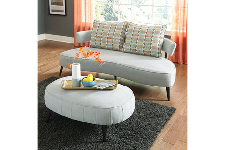Hollyann Gray Sofa with Ottoman -  Ashley - Luna Furniture