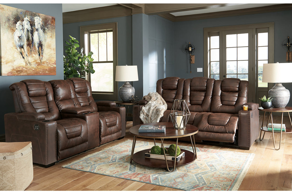 Owner's Box Thyme Power Reclining Sofa and Loveseat -  Ashley - Luna Furniture