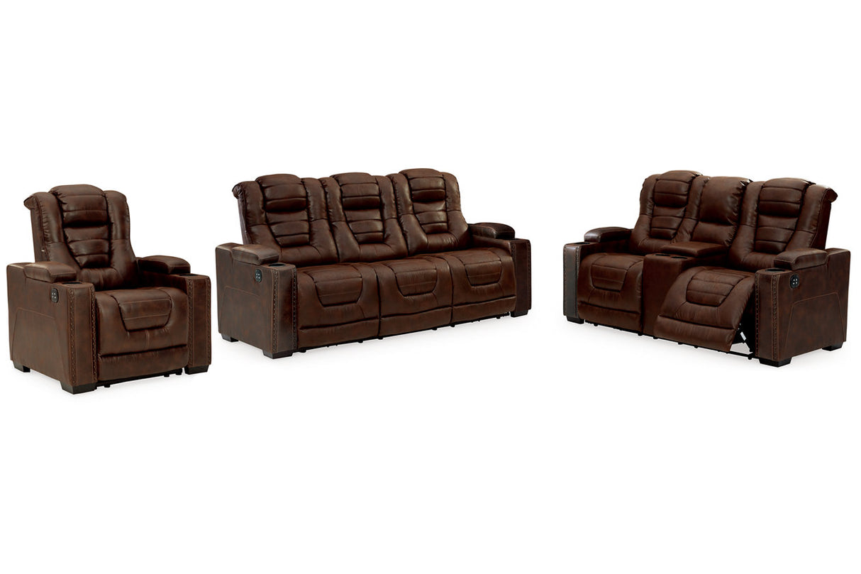 Owner's Box Thyme Power Reclining Sofa, Loveseat and Recliner -  Ashley - Luna Furniture