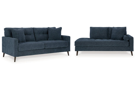 Bixler Navy Sofa and Chaise -  Ashley - Luna Furniture