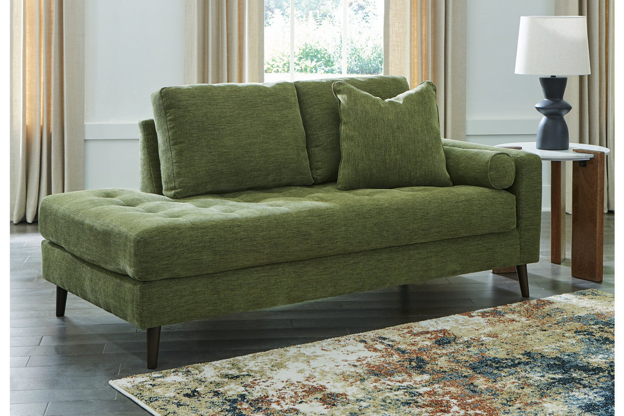 Bixler Olive Sofa and Chaise -  Ashley - Luna Furniture