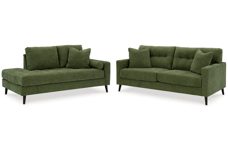 Bixler Olive Sofa and Chaise -  Ashley - Luna Furniture