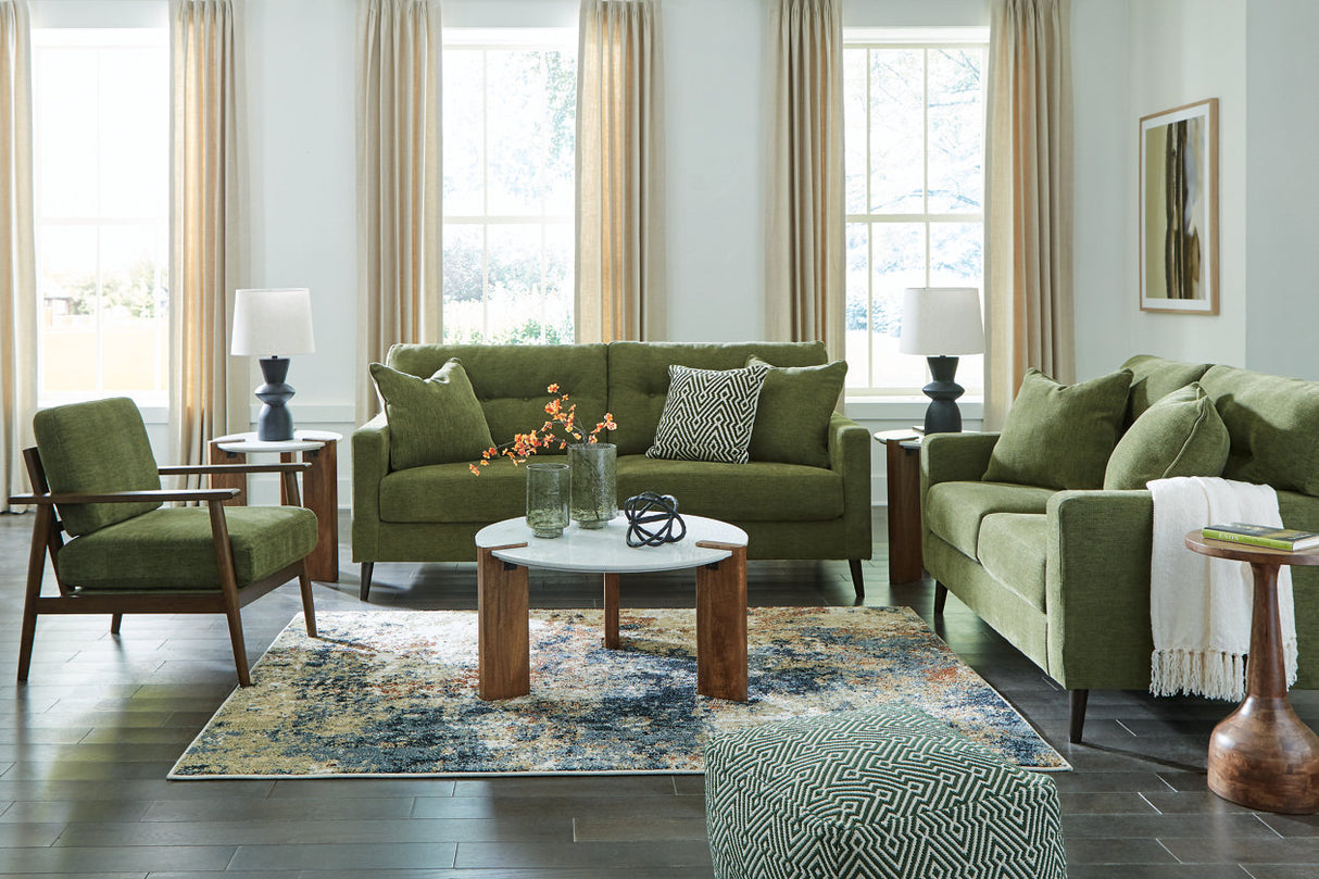 Bixler Olive Sofa, Loveseat and Chair -  Ashley - Luna Furniture