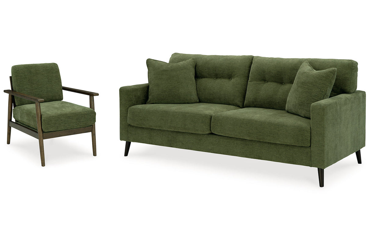 Bixler Olive Sofa and Chair from Ashley - Luna Furniture