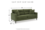 Bixler Olive Sofa, Loveseat and Chair -  Ashley - Luna Furniture